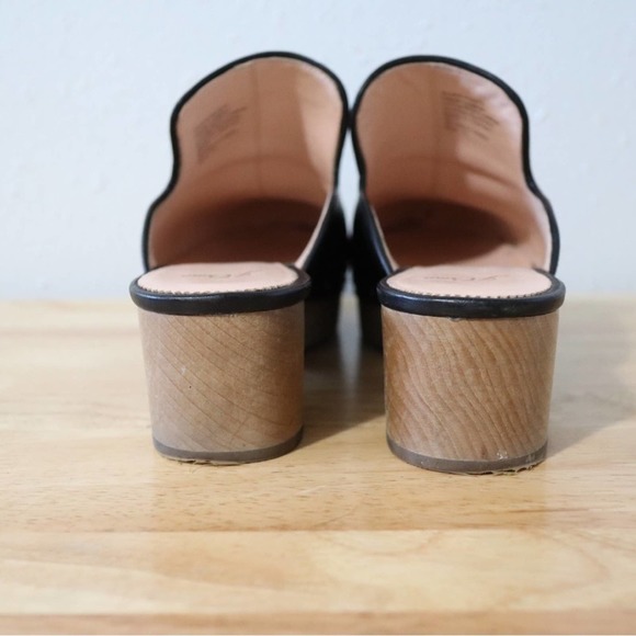 J. CREW | Black Leather Clogs Mules Size 12 - Picture 8 of 10